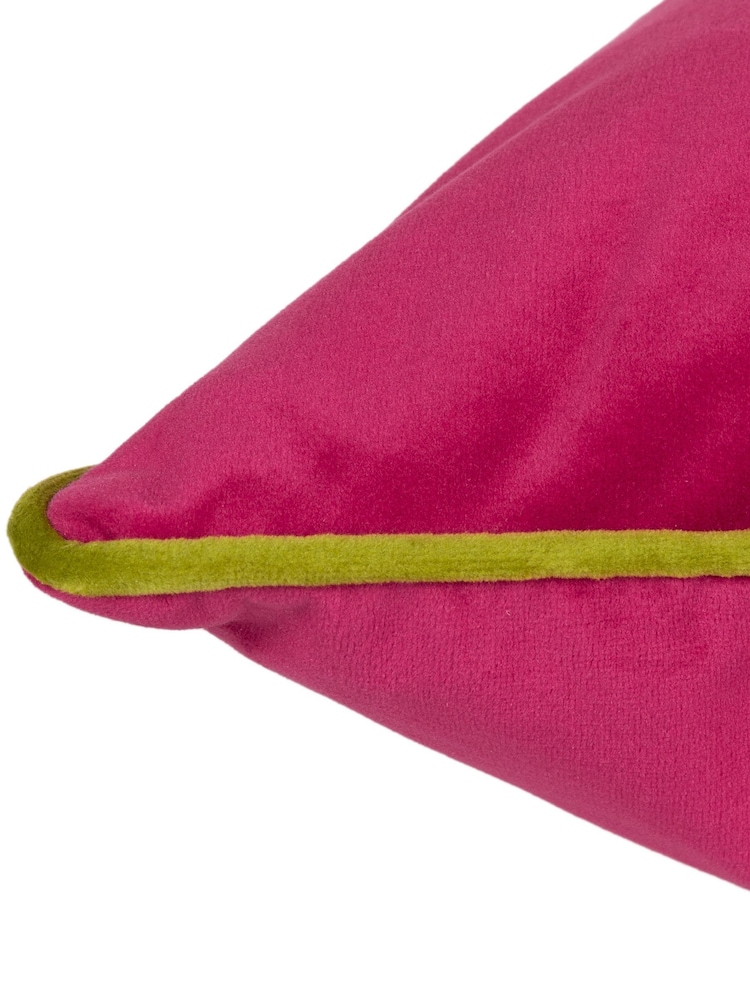 Furn Pink Meridian Velvet 45cm X 45cm Cushion Cover - Image 5 of 5