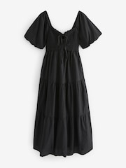 Black Puff Sleeve Maxi Dress - Image 5 of 6