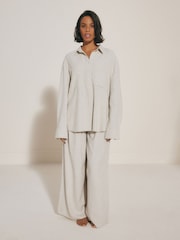 Stone Rochelle Wide Leg Trousers - Image 1 of 5