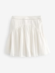 White Lace Insert Mini Skirt - Image 5 of 6