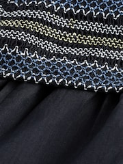 Black/Blue/Yellow Halterneck Shirred Jumpsuit - Image 6 of 6
