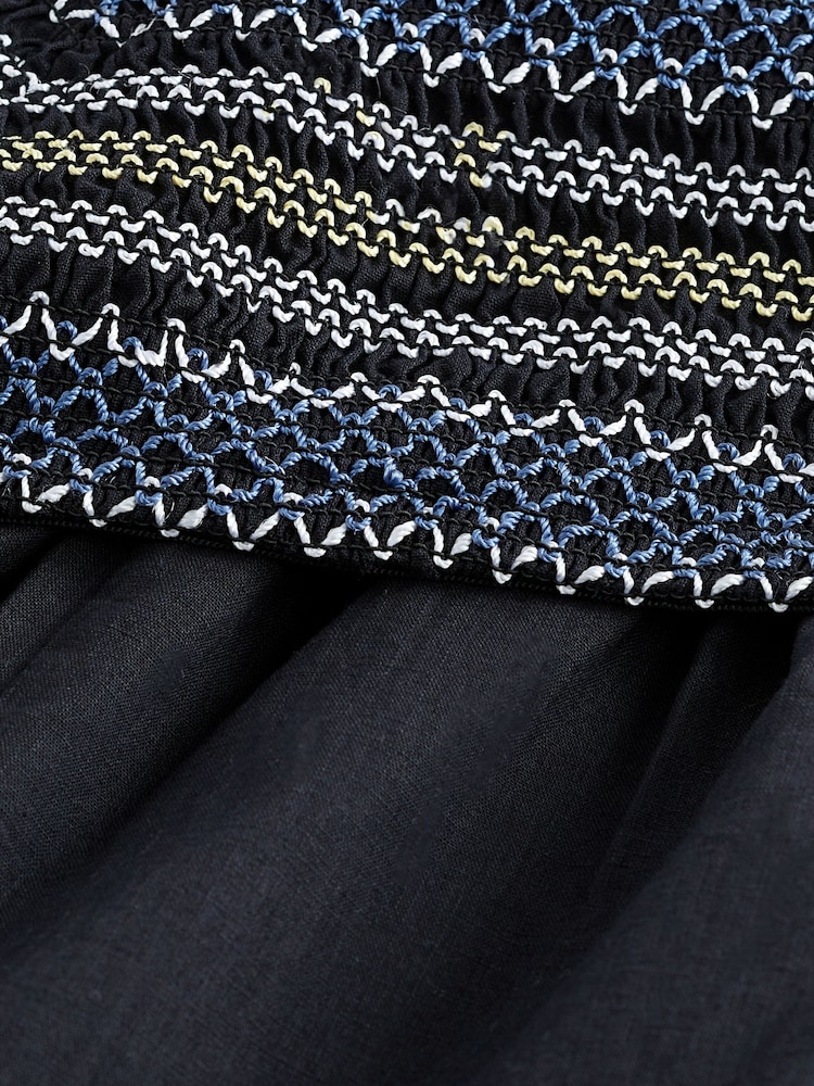 Black/Blue/Yellow Halterneck Shirred Jumpsuit - Image 6 of 6