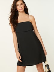 Black mini Layered cami strap dress - Image 1 of 6