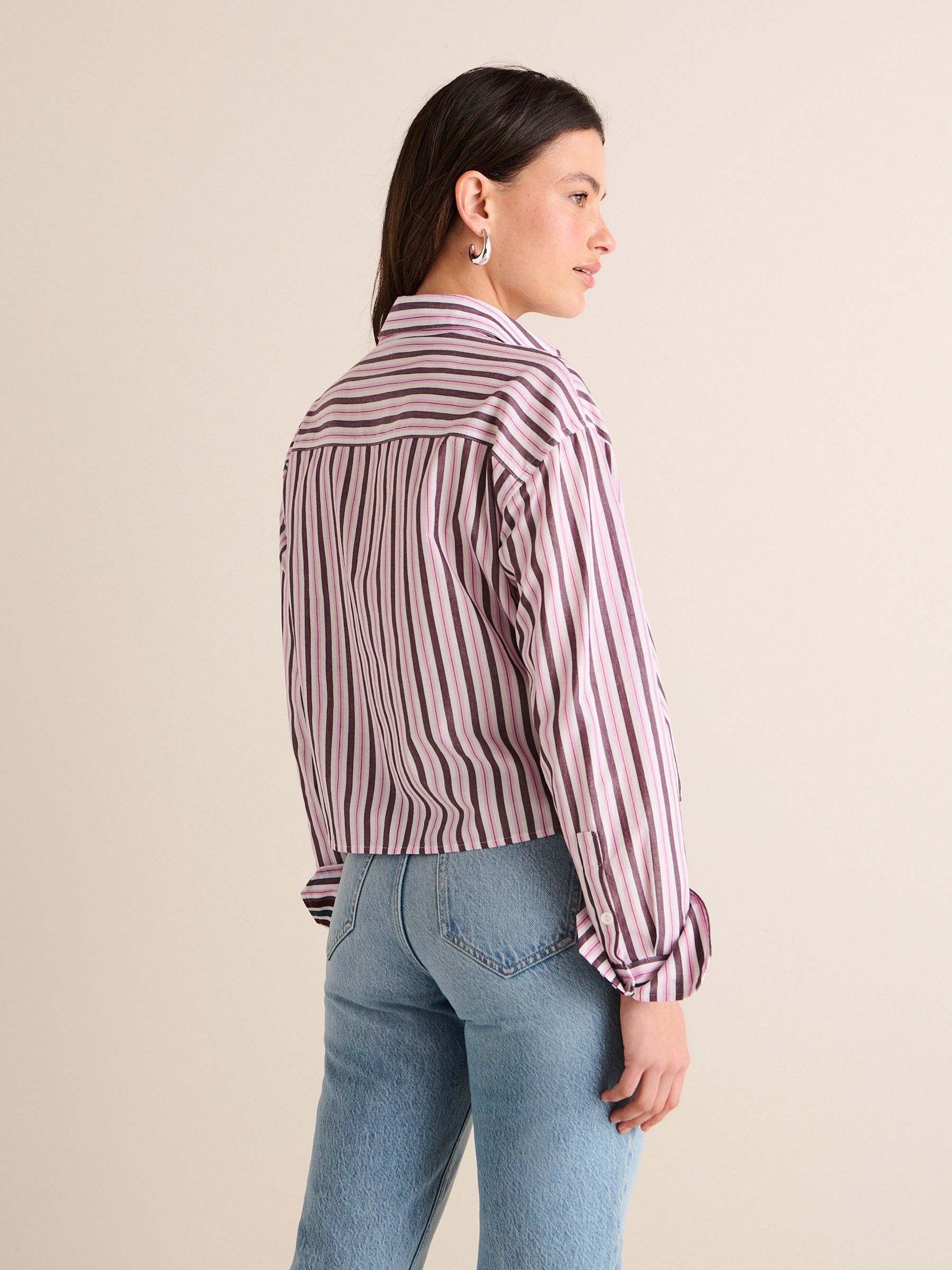 売れ筋商品|||ランズエンド カットソー トップス レディース Women's Cooling Button Front Shirt Rich burgundy/navy stripe Women's Cooling Button Front Shirt | Lands' End