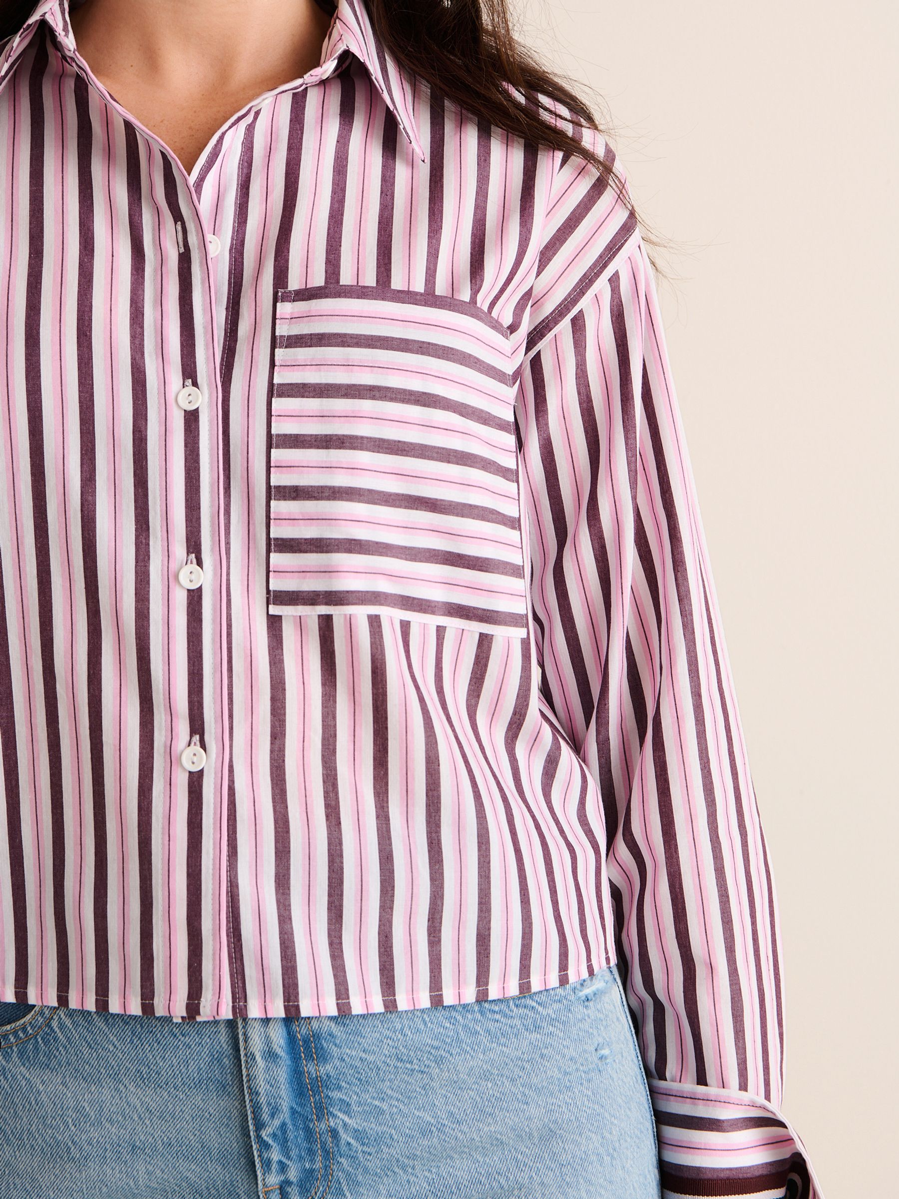 売れ筋商品|||ランズエンド カットソー トップス レディース Women's Cooling Button Front Shirt Rich burgundy/navy stripe Women's Cooling Button Front Shirt | Lands' End