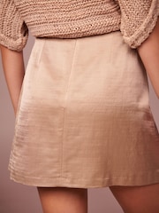 Bronze Satin Mini Skirt - Image 3 of 6