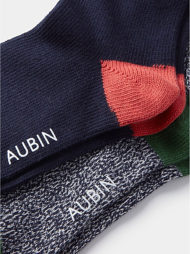 Aubin Cotton Fowey Socks 2 Pack - Image 2 of 3