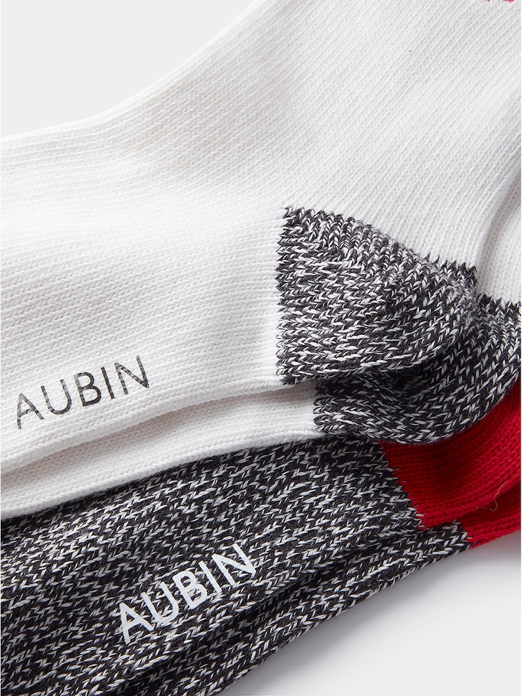 Aubin Cotton Fowey Socks 2 Pack - Image 3 of 3