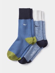 Aubin Cotton Fowey Socks 2 Pack - Image 1 of 3