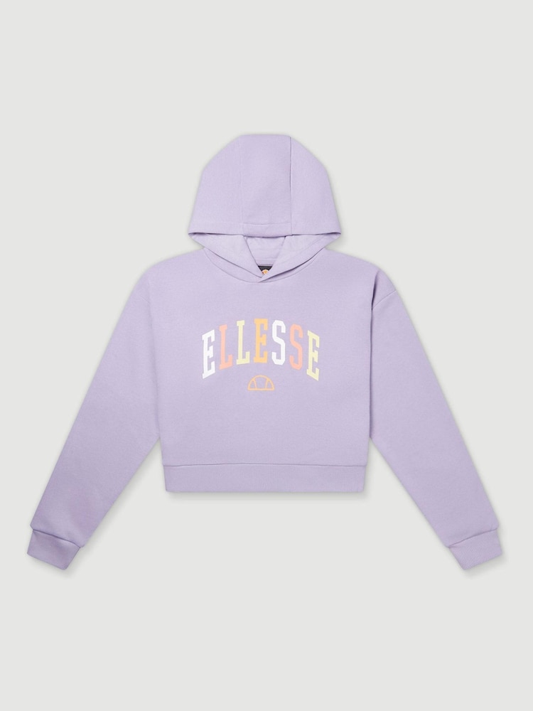 Ellesse Purple Buccio Crop Hoodie - Image 1 of 4