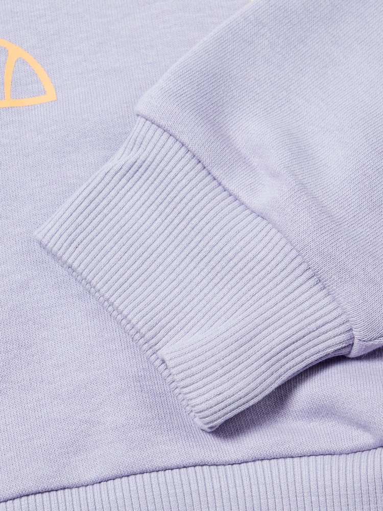 Ellesse Purple Buccio Crop Hoodie - Image 2 of 4