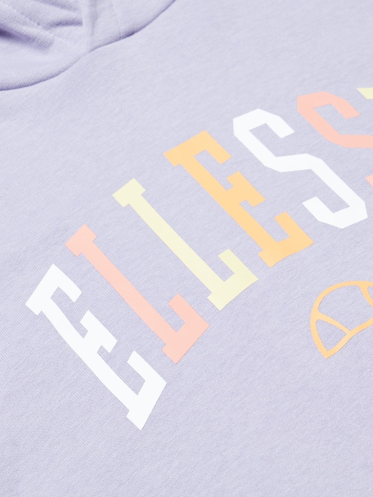 Ellesse Purple Buccio Crop Hoodie - Image 3 of 4