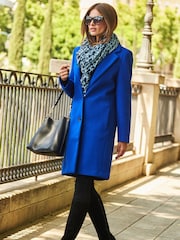 Sosandar Blue Animal Leopard Print Scarf - Image 4 of 4