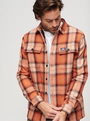 Superdry Orange Wool Miller Overshirt - Image 3 of 6