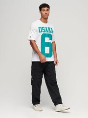Superdry White 100% Cotton Osaka Logo Loose T-Shirt - Image 2 of 3