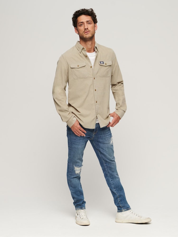 Superdry Nude Trailsman Cord Shirt - Image 2 of 5