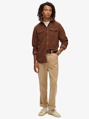 Superdry Brown Trailsman Corduroy 100% Cotton Shirt - Image 2 of 6