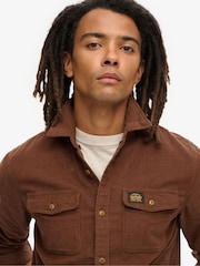 Superdry Brown Trailsman Corduroy 100% Cotton Shirt - Image 3 of 6