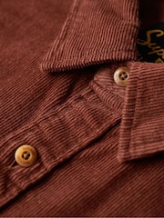 Superdry Brown Trailsman Corduroy 100% Cotton Shirt - Image 5 of 6