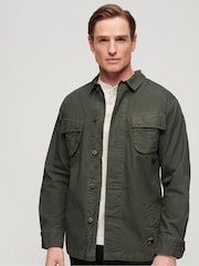 Superdry Dark Green 100% Cotton Military Overshirt Jacket - Image 2 of 7