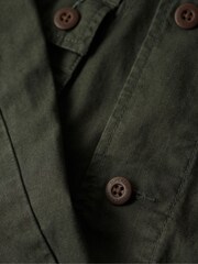 Superdry Dark Green 100% Cotton Military Overshirt Jacket - Image 7 of 7