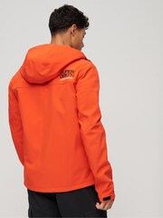 Superdry Orange Fleece Lined Softshell Hooded Jacket - Image 2 of 6