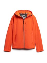 Superdry Orange Fleece Lined Softshell Hooded Jacket - Image 4 of 6