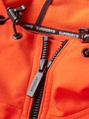 Superdry Orange Fleece Lined Softshell Hooded Jacket - Image 6 of 6