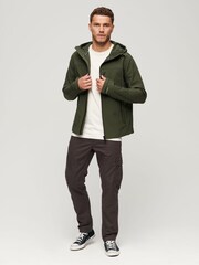 Superdry Green Fleece Lined Softshell Hooded Jacket - Image 3 of 6
