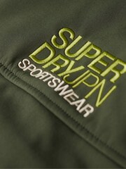 Superdry Green Fleece Lined Softshell Hooded Jacket - Image 6 of 6