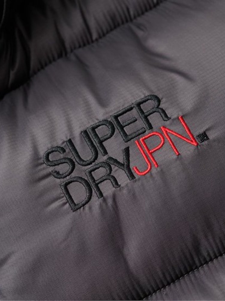 Superdry Black Hooded Colour Block Sports Puffer Coat Jacket - Image 5 of 5 Superdry Black Hooded Colour Block Sports Puffer Coat Jacket - Image 5 of 5