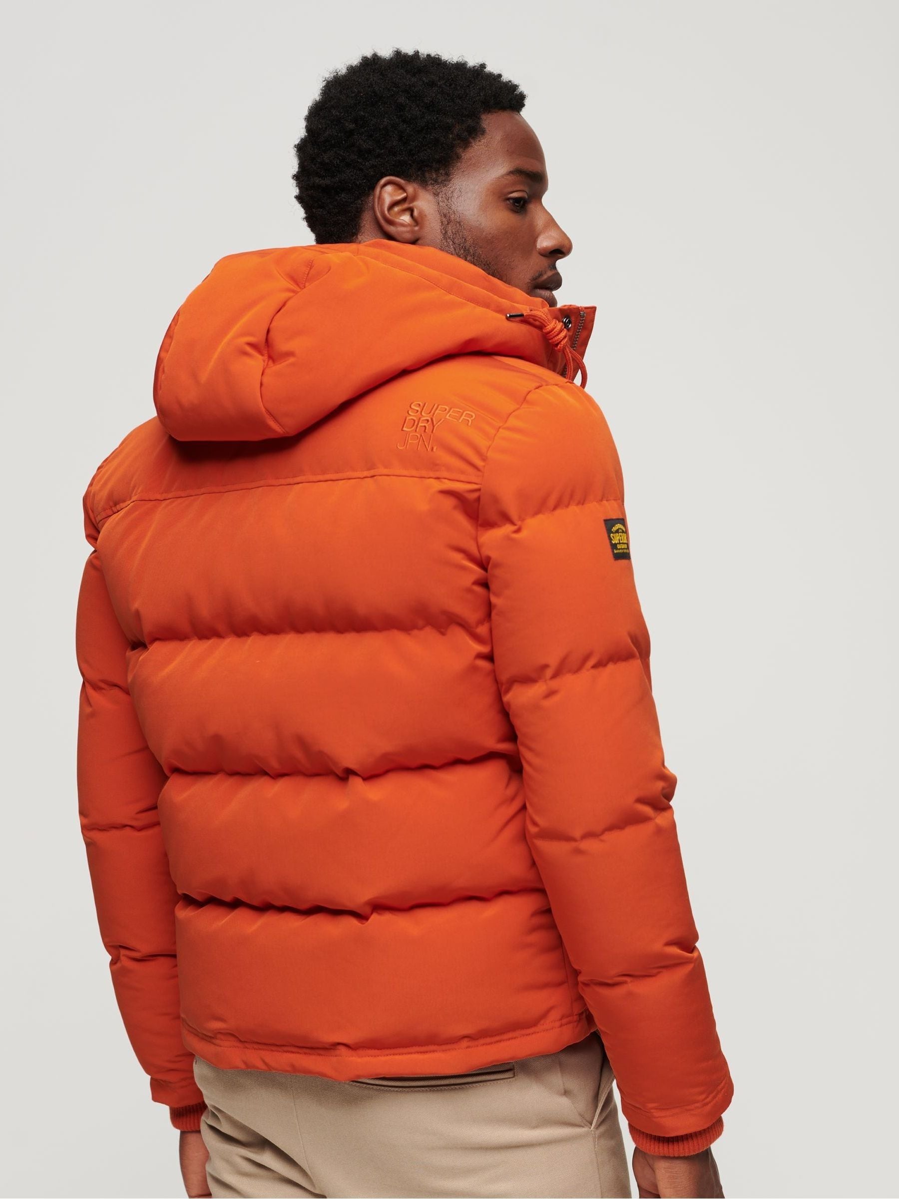 Orange puffer jacket best sale