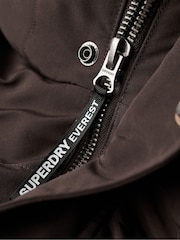 Superdry Dark Brown Everest Hooded Puffer Jacket - Image 5 of 5