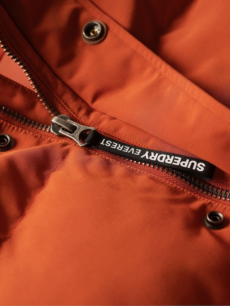 Superdry Orange Everest Hooded Puffer Gilet - Image 6 of 7