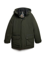 Superdry Green City Hooded Padded Parka Coat Jacket - Image 4 of 6