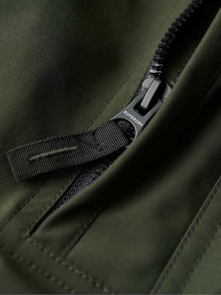 Superdry Green City Hooded Padded Parka Coat Jacket - Image 6 of 6