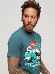 Superdry Blue Japanese Vintage Logo Graphic T-Shirt - Image 3 of 6