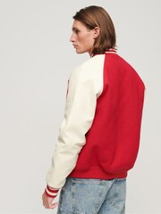 Superdry Red College Varsity Bomber Jacket - Image 2 of 6