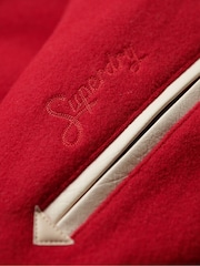 Superdry Red College Varsity Bomber Jacket - Image 5 of 6