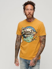 Superdry Yellow 100% Cotton Japanese Vintage Logo Graphic T-Shirt - Image 1 of 6