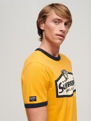 Superdry Gold Core Logo American Classic Ringer T-Shirt - Image 3 of 5