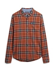 Superdry Orange Long Sleeve 100% Cotton Lumberjack Shirt - Image 4 of 6