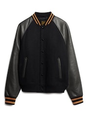 Grau - Superdry Varsity Bomberjacke im College-Stil - Bild 4 von 6