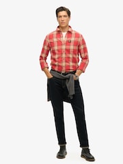 Superdry Red Long Sleeve 100% Cotton Lumberjack Shirt - Image 2 of 6