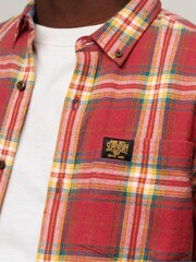 Superdry Red Long Sleeve 100% Cotton Lumberjack Shirt - Image 13 of 37