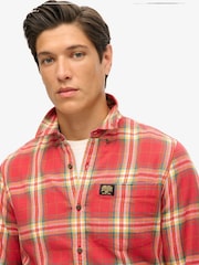 Superdry Red Long Sleeve 100% Cotton Lumberjack Shirt - Image 3 of 6