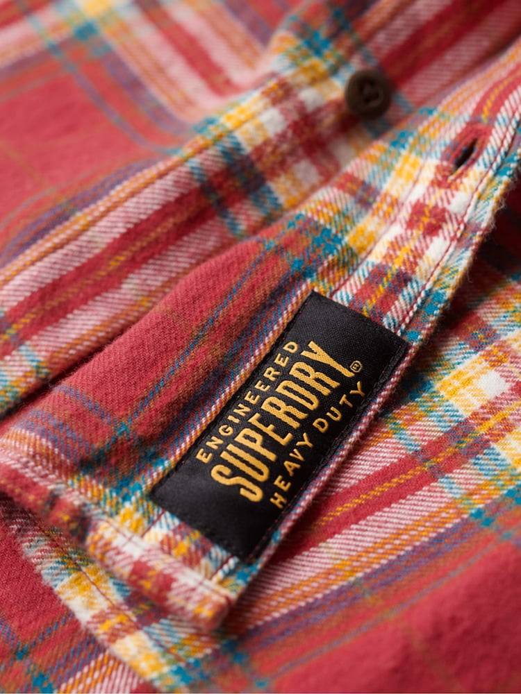 Superdry Red Long Sleeve 100% Cotton Lumberjack Shirt - Image 37 of 37 Superdry Red Long Sleeve 100% Cotton Lumberjack Shirt - Image 37 of 37
