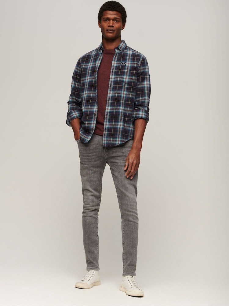 Рубашка в клетку из органического хлопка Superdry Lumberjack - Изображение 2 из 7