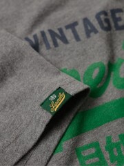 Superdry Grey Vintage Logo Premium Goods T Shirt - Image 4 of 4