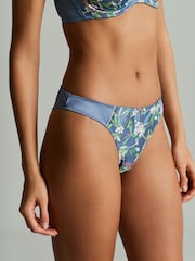 B by Ted Baker Navy/Charcoal Satin Lace Brazilian Knickers - Image 2 of 4